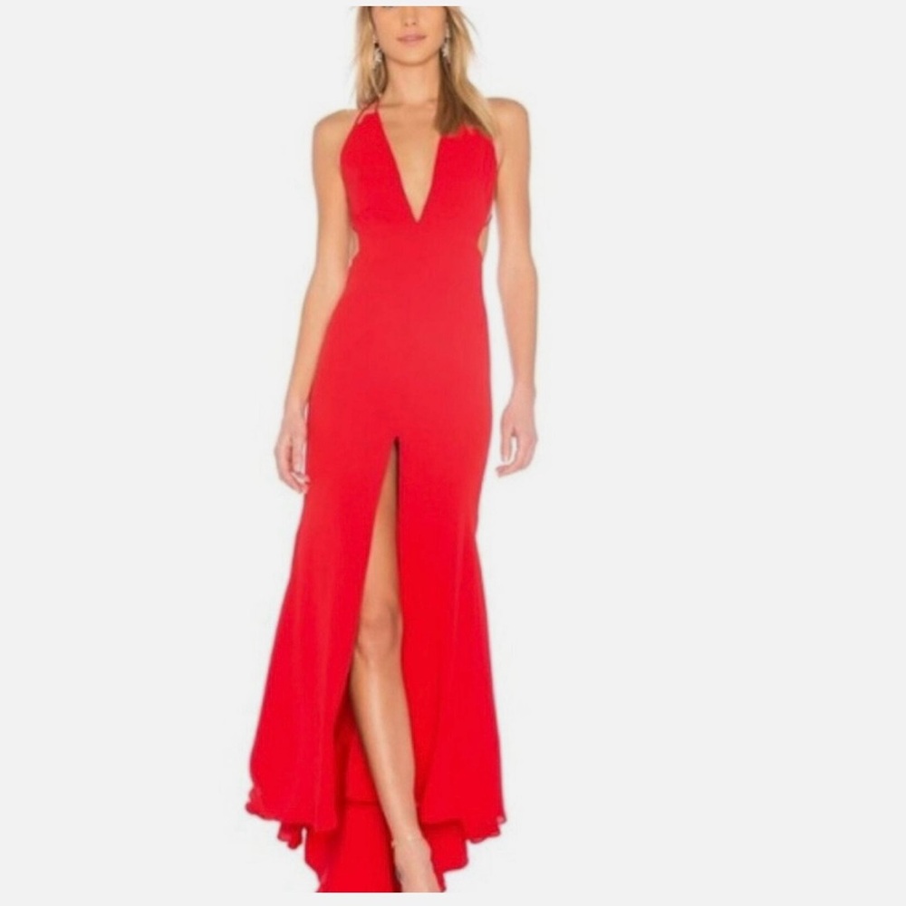 Fame and Partners Red High Low Dress